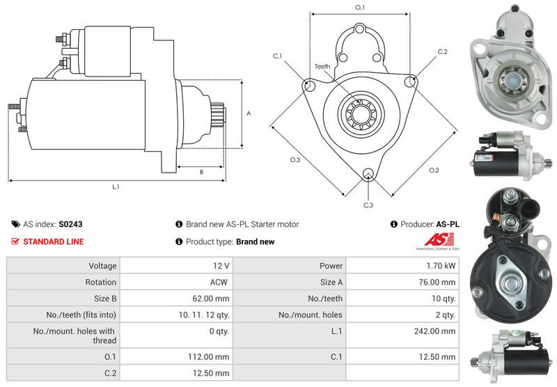 AS-PL S0243 Starter