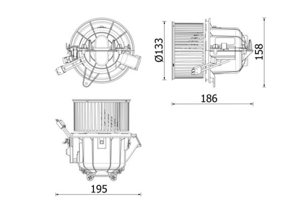 MAHLE AB 341 000P Interior Blower