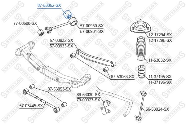 STELLOX 87-53052-SX Mounting, control/trailing arm