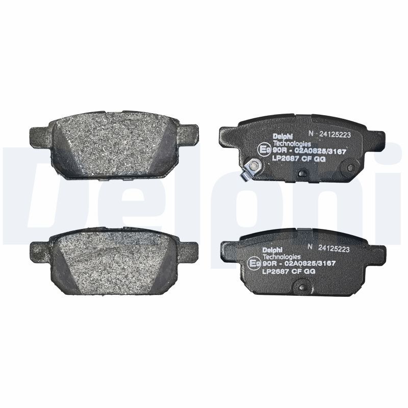Piduriklotsi komplekt, ketaspidur, DELPHI LP2687