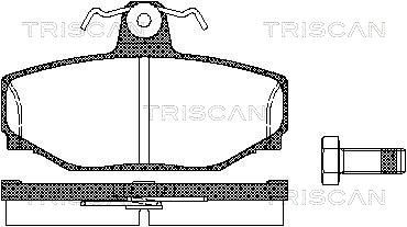 Колодки гальмівні дискові, комплект TRISCAN 811027919 на VOLVO 760 седан (704, 764)