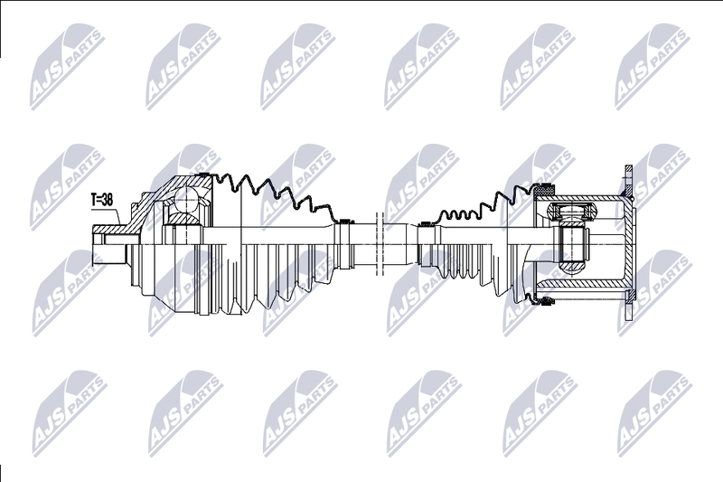 NTY NPW-AU-077 - Drive Shaft