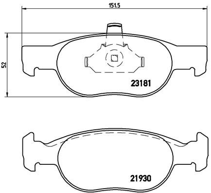 BREMBO fékbetétkészlet, tárcsafék P 23 125