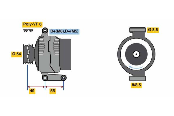 BOSCH generátor 0 986 080 980