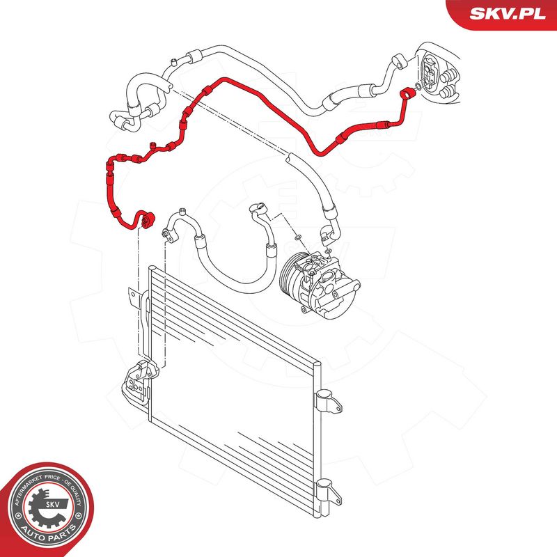 ESEN SKV 43SKV528 High Pressure Line, air conditioning