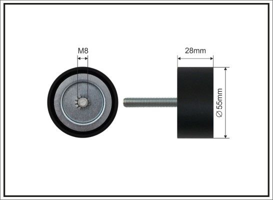 Відвідний/напрямний ролик, поліклиновий ремінь, Caffaro 500656