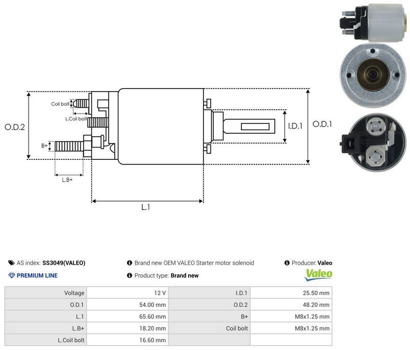 AS-PL SS3049(VALEO) Solenoid Switch, starter