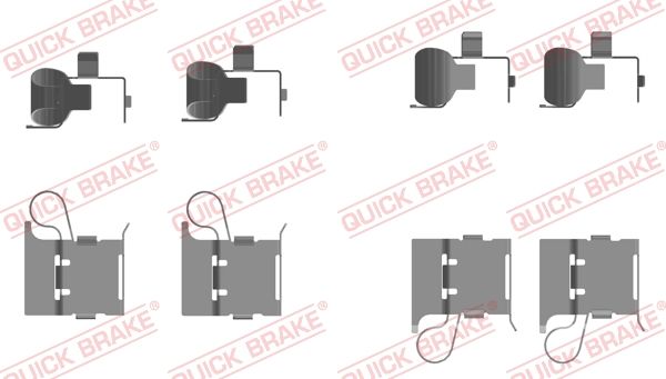 Комплект приладдя, накладка дискового гальма, Quick Brake 109-0097