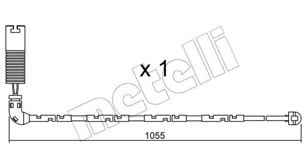 Metelli Warning Contact, brake pad wear SU.196