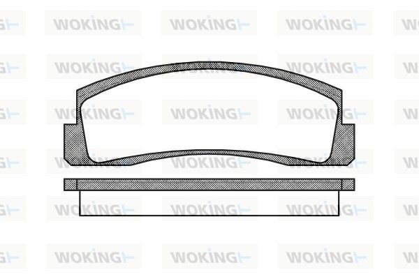 Комплект гальмівних накладок, дискове гальмо, Woking P0033.00