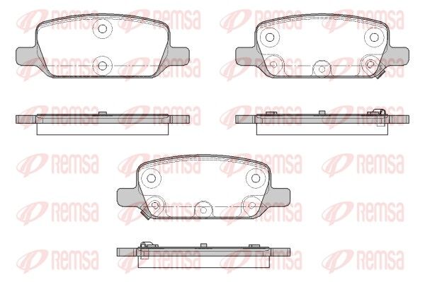 REMSA TESLA колодки гальмівний задні Model 3/Y