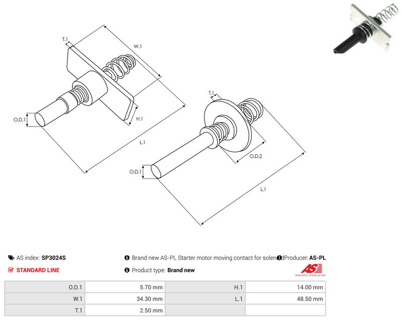 Remondikomplekt, Starter, AS-PL SP3024S