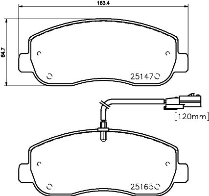 HELLA PAGID fékbetétkészlet, tárcsafék 8DB 355 015-291