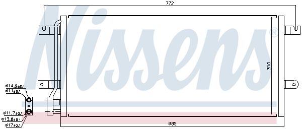 NISSENS 94524 Condenser, air conditioning