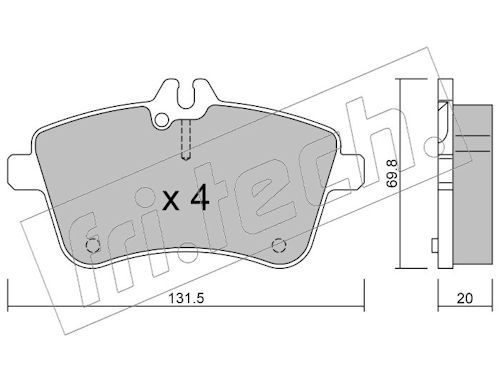 fri.tech. 663.0 Brake Pad Set, disc brake