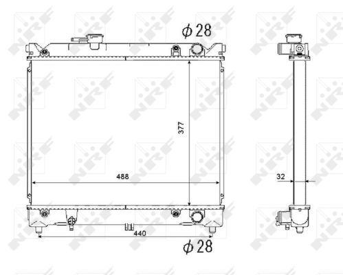 NRF 53566 Radiator, engine cooling