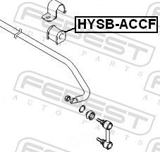 FEBEST HYSB-ACCF Mounting, stabiliser bar