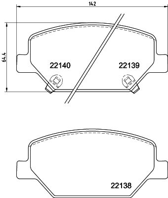 HELLA fékbetétkészlet, tárcsafék 8DB 355 039-121