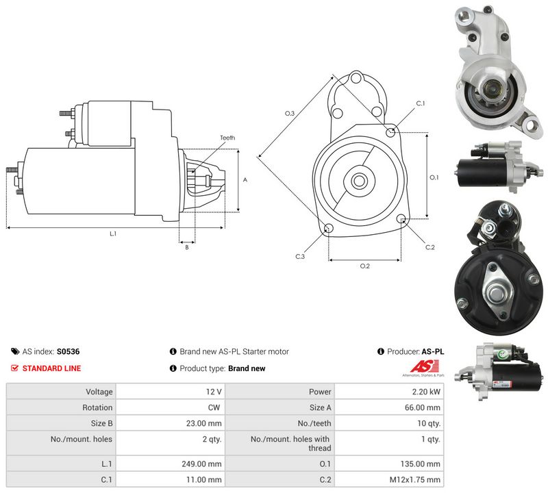 Starter, AS-PL S0536