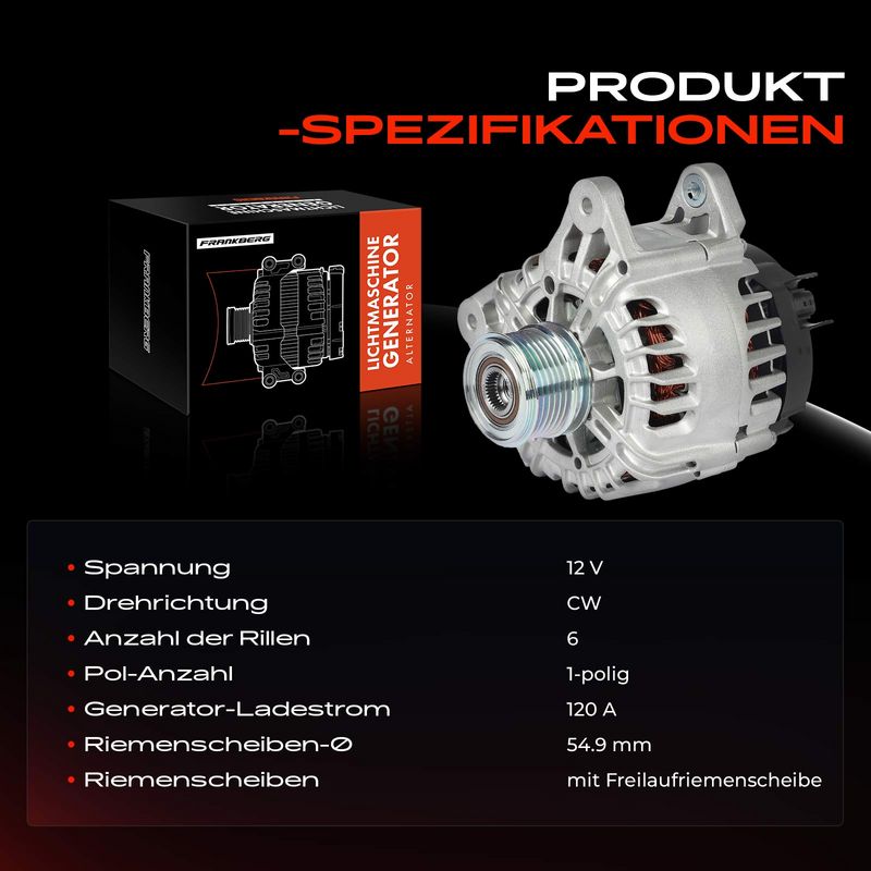 Frankberg 5481FB0032232 Alternator