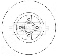 Гальмівний диск, повн., 274мм, кількість отворів 4, Borg & Beck BBD5794S