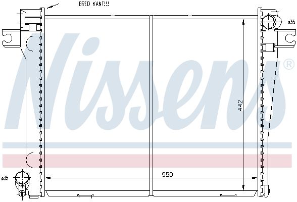 Радіатор, система охолодження двигуна, Nissens 60663