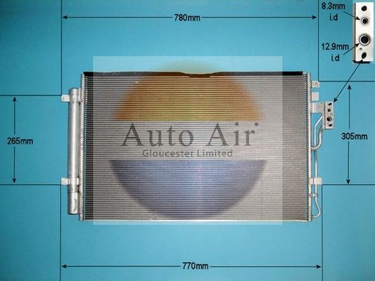 Auto Air Gloucester 16-9968 Condenser, air conditioning