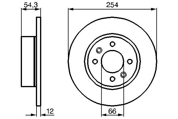 BOSCH féktárcsa 0 986 478 390