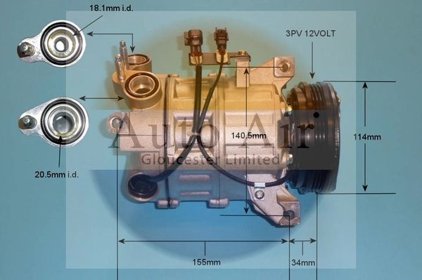 Auto Air Gloucester 14-0075P Compressor, air conditioning