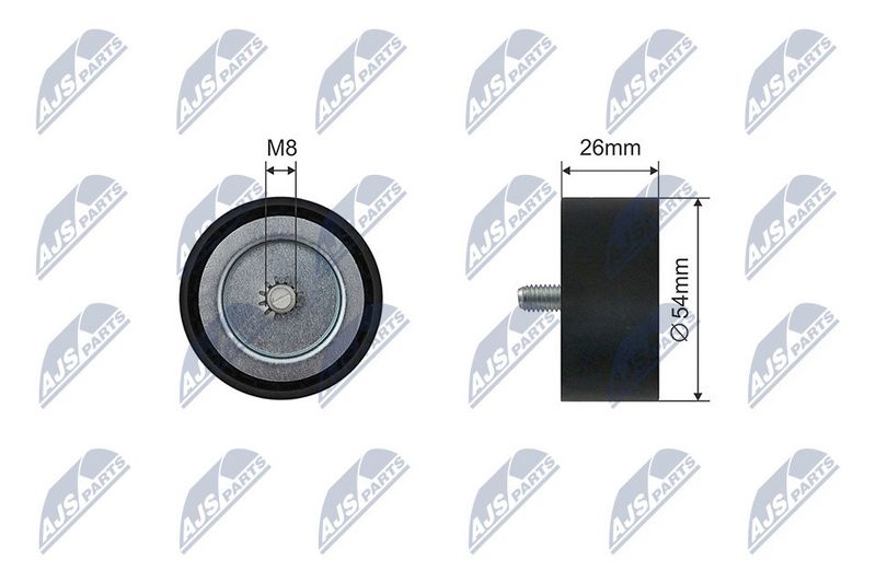 Натяжний ролик, поліклиновий ремінь, Nty RNK-ME-064