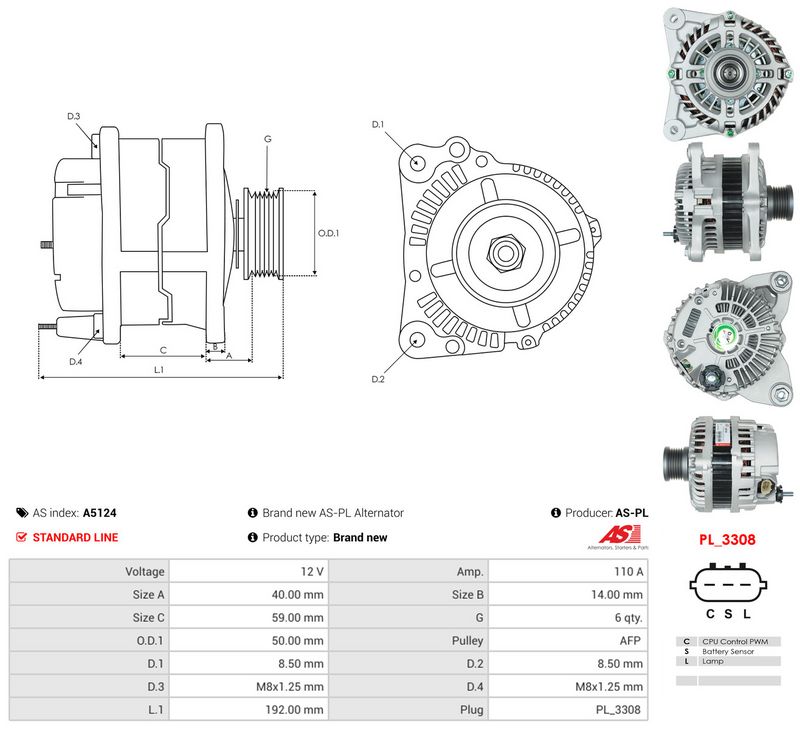 AS-PL A5124 Generatorius