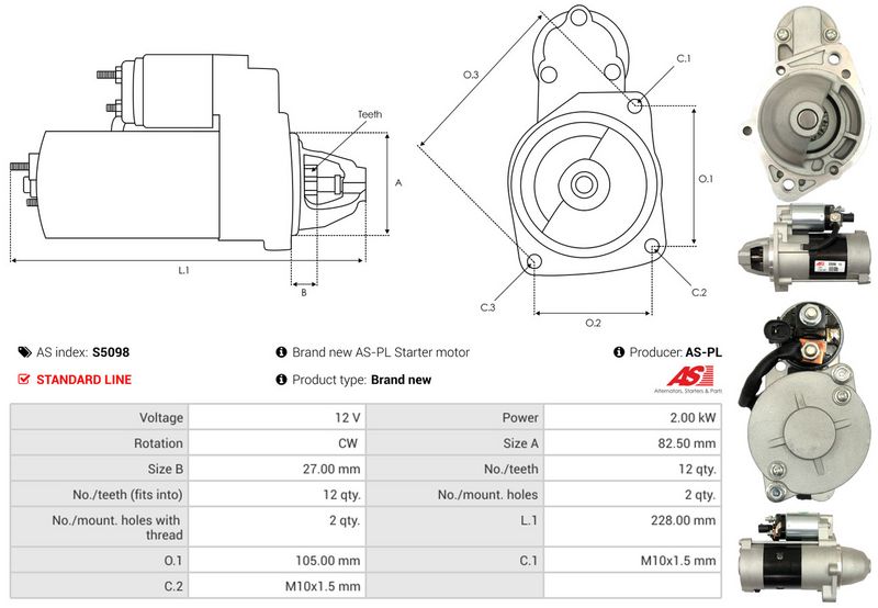 AS-PL S5098 Starter