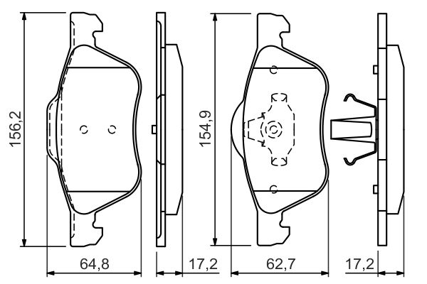 BOSCH 0 986 494 396 Brake Pad Set, disc brake