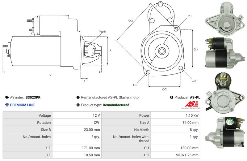 AS-PL S3023PR Starter