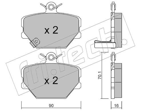 fri.tech. 350.0 Brake Pad Set, disc brake