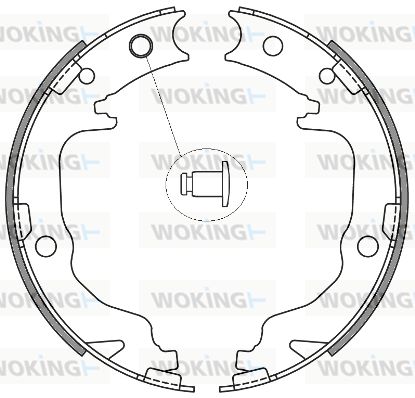 Комплект гальмівних колодок, стоянкове гальмо, Woking Z4641.00