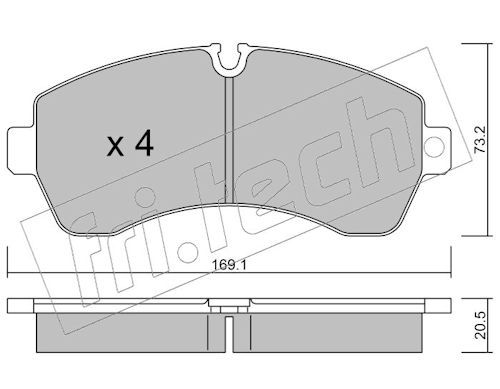 fri.tech. 689.0 Brake Pad Set, disc brake