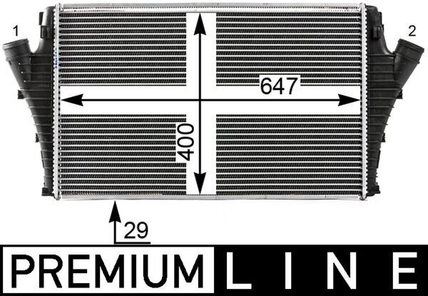 MAHLE Intercooler, inlaatluchtkoeler CI 24 000P