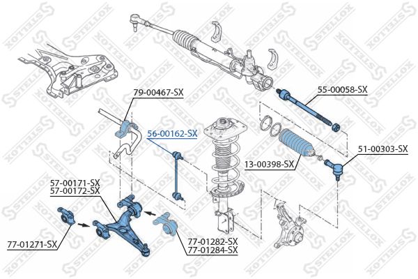 STELLOX 56-00162-SX Link/Coupling Rod, stabiliser bar