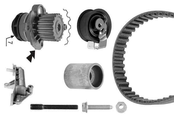 Bosch Water Pump & Timing Belt Kit 1 987 948 893