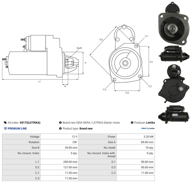 AS-PL S9172(LETRIKA) Starter