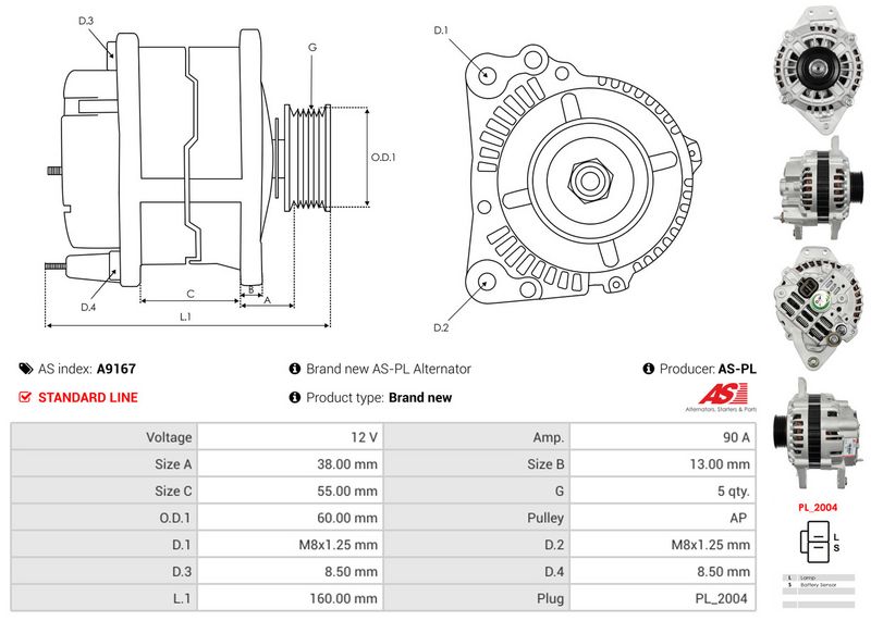 AS-PL A9167 Alternator