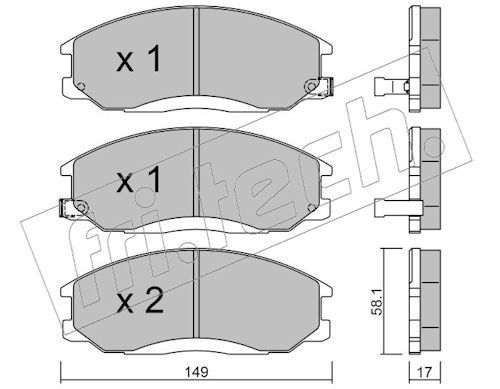 fri.tech. 373.0 Brake Pad Set, disc brake