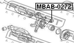 Втулка підшипника, поперечний важіль підвіски, Febest MBAB027Z