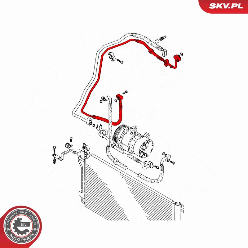 ESEN SKV 54SKV719 High/Low-pressure Line, air conditioning