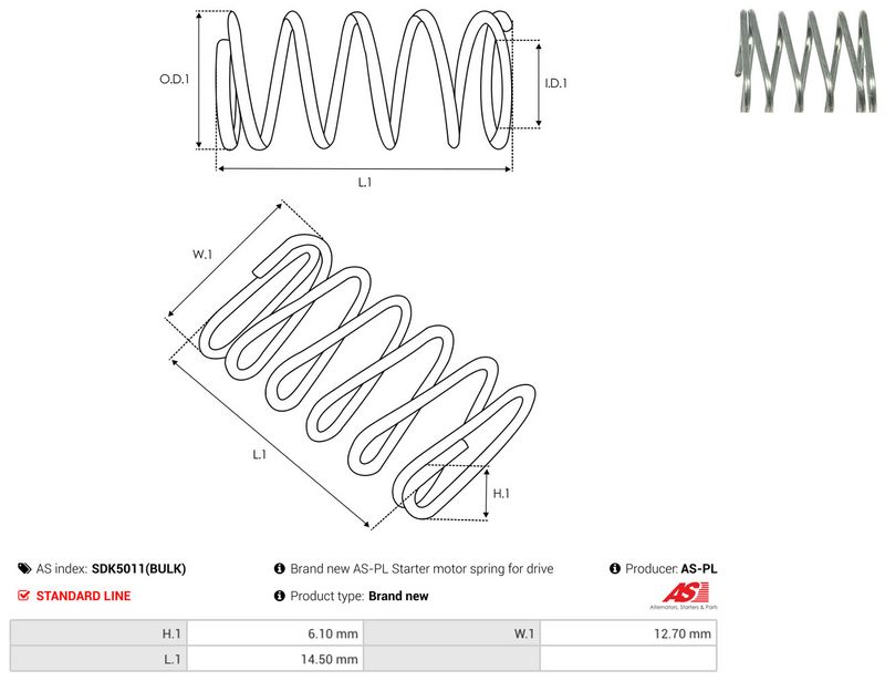 AS-PL SDK5011(BULK) Repair Kit, starter