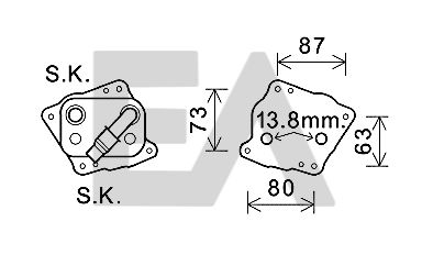 Radiador de aceite, aceite motor