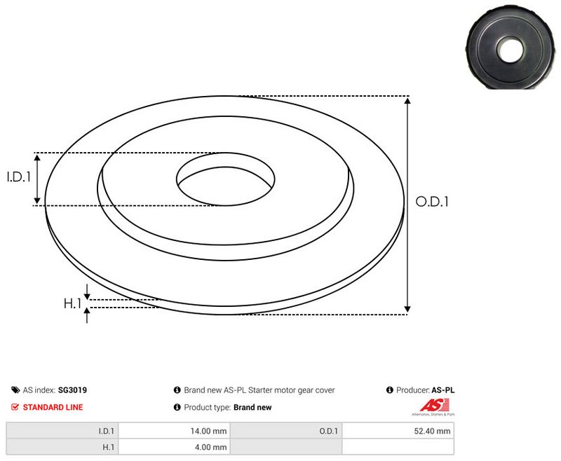 AS-PL SG3019 Repair Kit, starter