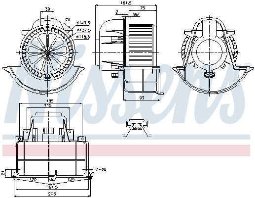 ventilátor vnitřní AUDI 87139