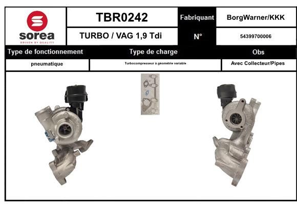 Compresor,sistem de supraalimentare TBR0241 EAI